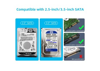 Externe Hdd Zaak 2.5/3. 5 SSD HDD Externe Harde Schijf Doos Behuizing 450 Mb/s Sata Naar Usb 3.0 Harde Schijf Geval Adapter