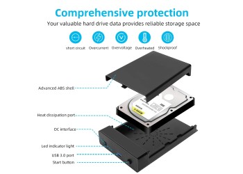 Externe Hdd Zaak 2.5/3. 5 SSD HDD Externe Harde Schijf Doos Behuizing 450 Mb/s Sata Naar Usb 3.0 Harde Schijf Geval Adapter