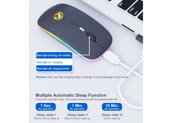 LED Backlit Oplaadbare Bluetooth 5.1 & 2.4G Dual model Draadloze Stille Muis USB Licht Muis 