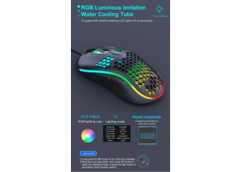 Programmeerbare muis 7200 Dpi Rgb Usb Bedrade Gaming Lichtgewicht Honingraat Shell Muis