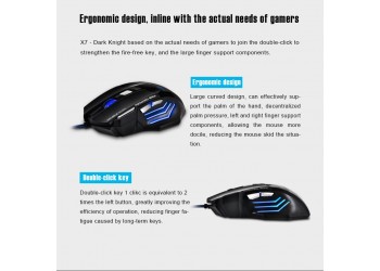 Bedrade Gaming Muis USB Computer RGB 7 Button 5500DPI LED Muizen Laptop PC Computer