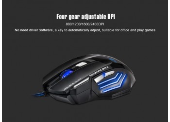 Bedrade Gaming Muis USB Computer RGB 7 Button 5500DPI LED Muizen Laptop PC Computer