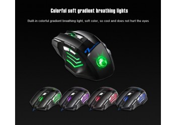 Bedrade Gaming Muis USB Computer RGB 7 Button 5500DPI LED Muizen Laptop PC Computer