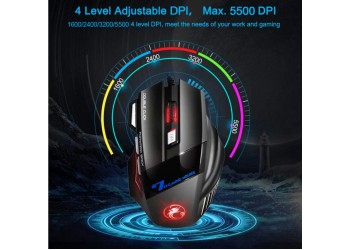 Bedrade Gaming Muis USB Computer RGB 7 Button 5500DPI LED Muizen Laptop PC Computer