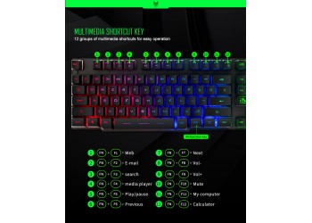 Gaming Keyboard RGB Verlicht Toetsenbord Met Stille Gaming Muis Set Toetsenbord Muis