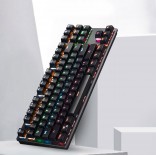 Gaming Mechanische Toetsenbord Rgb Mix Backlit Blauwe Schakelaar 87key