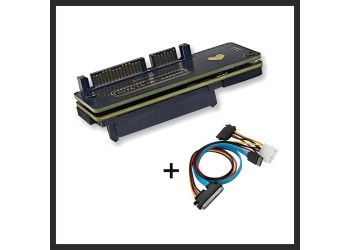 Professionele SAS 29pin naar SATA 3.0 22pin HDD Adapter Converter met chip en kabel