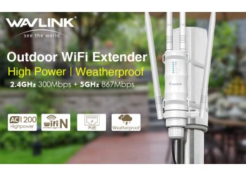 Wavlink AC1200 High Power Wifi Outdoor Ap/Repeater/Router Met Poe En High Gain 2.4G & 5G Antenne Wifi Range Extender Versterker 1 jaar garantie