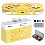 8Bitdo Geel Lite Draadloze Bluetooth Game Controller + JoyCon caps + kaarthouder