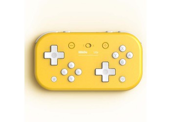 8Bitdo Geel Lite Draadloze Bluetooth Game Controller + JoyCon caps + kaarthouder