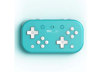 8Bitdo Turquoise Lite Draadloze Bluetooth Game Controller + JoyCon caps + kaarthouder