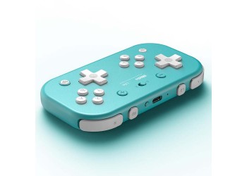 8Bitdo Turquoise Lite Draadloze Bluetooth Game Controller + JoyCon caps + kaarthouder