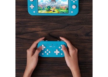 8Bitdo Turquoise Lite Draadloze Bluetooth Game Controller + JoyCon caps + kaarthouder