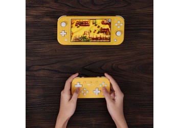 8Bitdo Geel Lite Draadloze Bluetooth Game Controller + JoyCon caps + kaarthouder