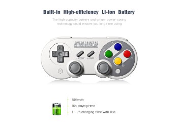 8Bitdo SN30 Pro Draadloze Bluetooth Game Controller + JoyCon caps + kaarthouder