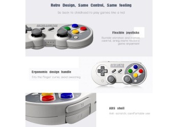 8Bitdo SN30 Pro Draadloze Bluetooth Game Controller + JoyCon caps + kaarthouder