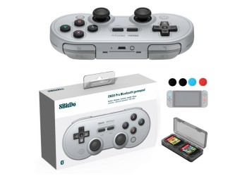 8Bitdo SN30 Pro Draadloze Bluetooth Game Controller + JoyCon caps + kaarthouder