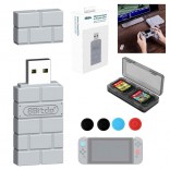 8Bitdo USB Draadloze Bluetooth Adapter Switch PS4 Xbox PS1 + JoyCon caps + kaarthouder