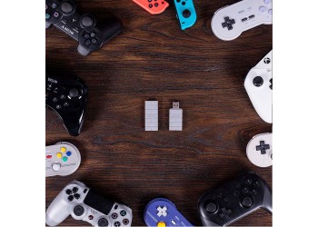 8Bitdo USB Draadloze Bluetooth Adapter Switch PS4 Xbox PS1 + JoyCon caps + kaarthouder