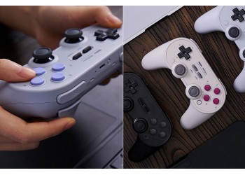 8Bitdo SN30 Pro Plus Draadloze Bluetooth Game Controller + JoyCon caps + kaarthouder