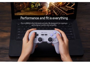 8Bitdo SN30 Pro Plus Draadloze Bluetooth Game Controller + JoyCon caps + kaarthouder