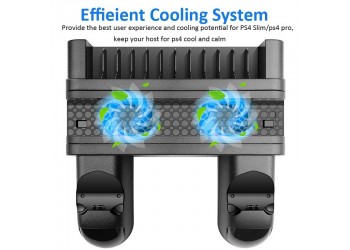 Cooling Stand Voor Sony PS4/PS4 Slim/PS4 Pro Games Opslag Dual Controller Opladen Dock