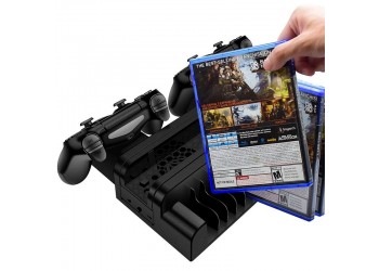 Cooling Stand Voor Sony PS4/PS4 Slim/PS4 Pro Games Opslag Dual Controller Opladen Dock