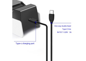 Dual Fast Charger voor Sony PS5 Controller Joystick Gamepad USB 3.1 Type-C Dock Station opladen