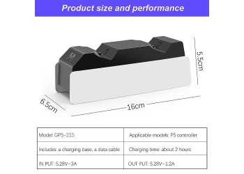 Dual Fast Charger voor Sony PS5 Controller Joystick Gamepad USB 3.1 Type-C Dock Station opladen