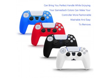 Zwart Siliconen Beschermhoes voor Sony PS5 Gamepad Joysticks Controller Bescherming Antislip Grip Cap