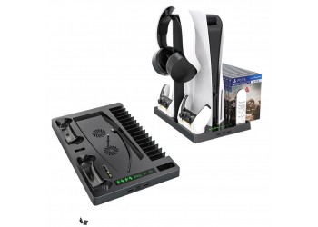 Cooling Stand Voor Sony PS5 Games Opslag Dual Controller Opladen Dock