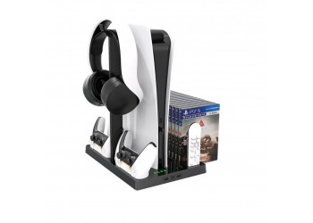 Cooling Stand Voor Sony PS5 Games Opslag Dual Controller Opladen Dock