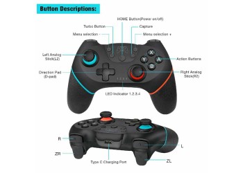 Draadloze Bluetooth Game Controller voor Nintendo Switch PC 6 axis