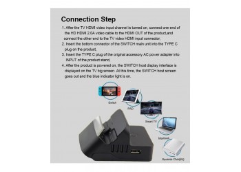 Dock Charger Stand HDMI Video Converter Voor Nintendo switch