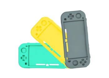 Grijs siliconen shell beschermhoes voor Nintendo Switch Lite