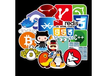 108 coole laptop stickers ICT developer computer programmer Java C++ Php Docker