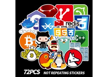 108 coole laptop stickers ICT developer computer programmer Java C++ Php Docker