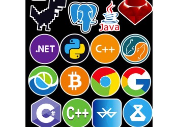 108 coole laptop stickers ICT developer computer programmer Java C++ Php Docker