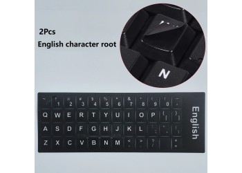2-delige sticker voor laptoptoetsenbord vervanging voor het Engelse alfabet, herbruikbaar en eenvoudig aan te brengen