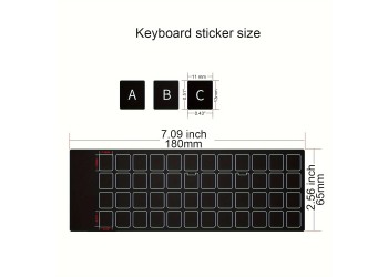 2-delige sticker voor laptoptoetsenbord vervanging voor het Engelse alfabet, herbruikbaar en eenvoudig aan te brengen