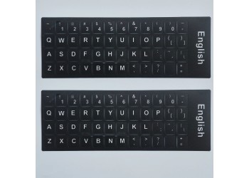 2-delige sticker voor laptoptoetsenbord vervanging voor het Engelse alfabet, herbruikbaar en eenvoudig aan te brengen