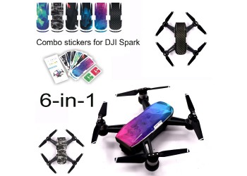 6 Stuks/Kleuren Beschermende Skin Cover Sticker DJI Spark