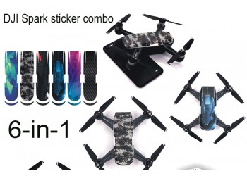 6 Stuks/Kleuren Beschermende Skin Cover Sticker DJI Spark