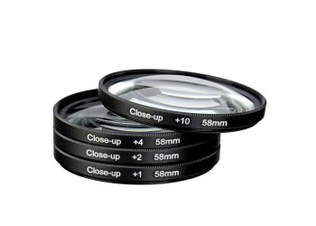 4x 58mm Close up Filter Macro +1+2+4+10 camera lens filter