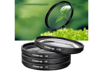 4x 43mm Close up Filter Macro +1+2+4+10 camera lens filter