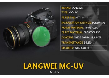 62mm UV Filter Langwei Multi coating MC PRO Slim Camera lens