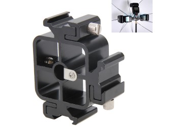 Drie Triple Hot Shoe Mount Adapter Flash Light Stand Houder