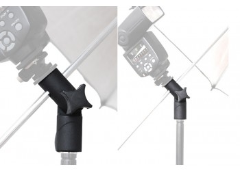 Metalen lichtstatief beugel e-type flitser parapluhouder
