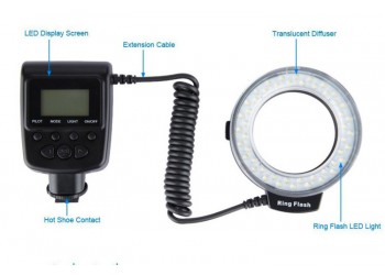 LED Macro Ring Flash flitser voor Canon Nikon Olympus camera