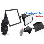 Opvouwbaar flash light diffuser softbox voor speedlight 17*15cm